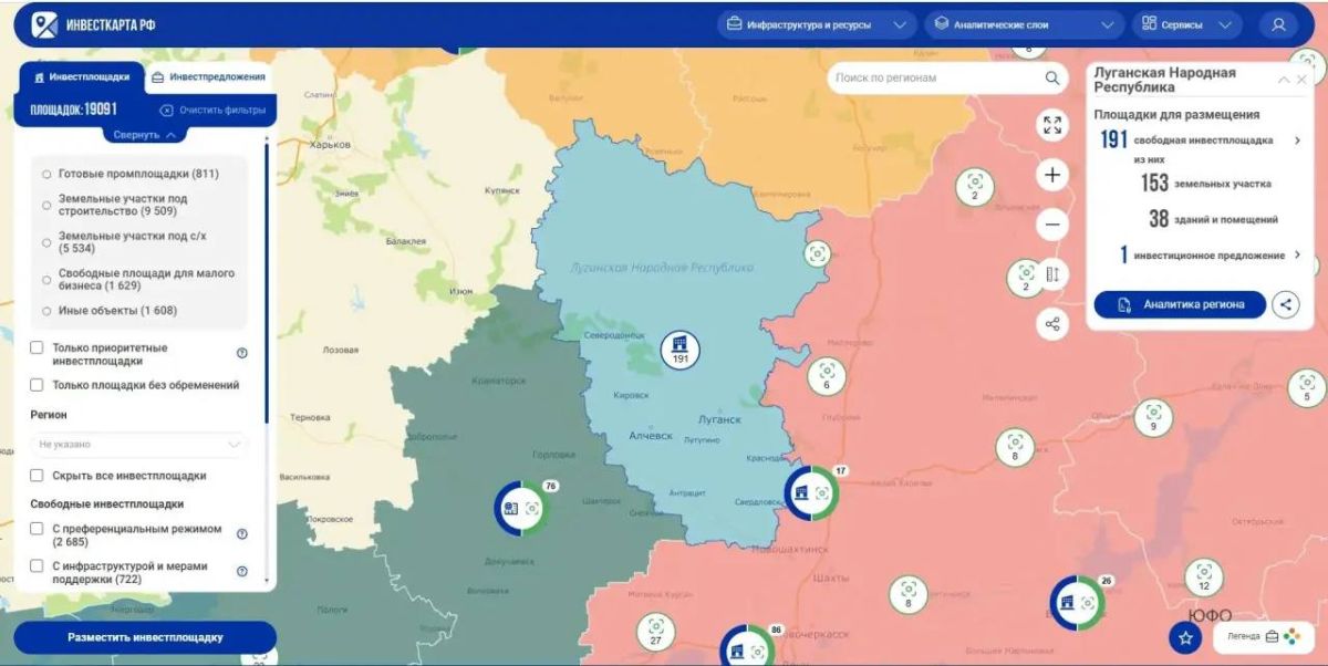 В ЛНР реализуют новые инвестиционные проекты на десятки миллионов рублей