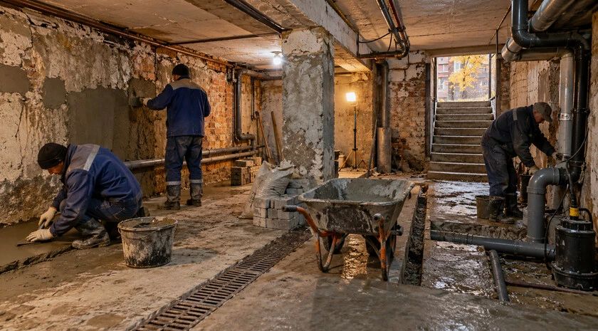 ЕУК рассчитывает привести в норму техподполья и подвалы в большинстве многоэтажек ЛНР