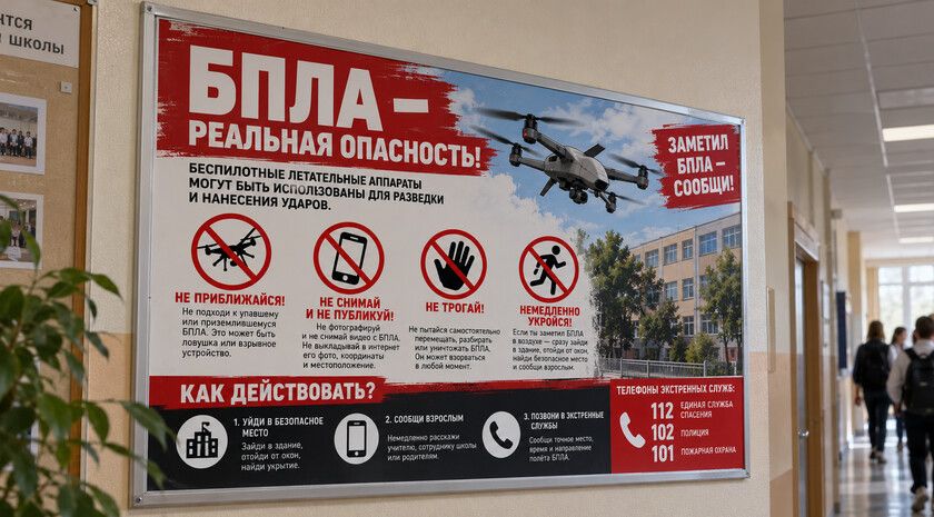 Учения по действиям при угрозе атаки БПЛА проводят в школах ЛНР — Минобразования