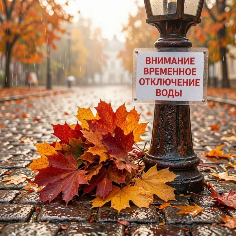 Владимир Чернев: Важная информация: отключение воды 25 октября 2026г